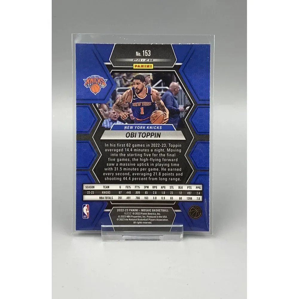 2022-23‎ Obi Toppin Mosaic Silver Mosaic Prizm #153 Knicks